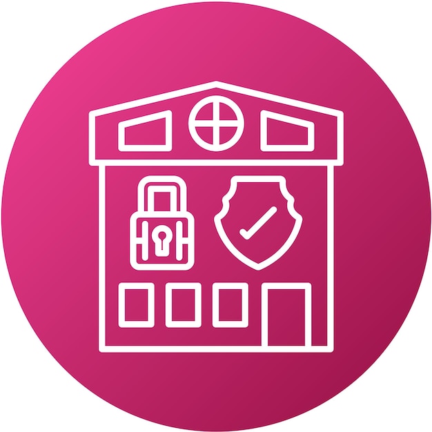 Vector design home security icon style