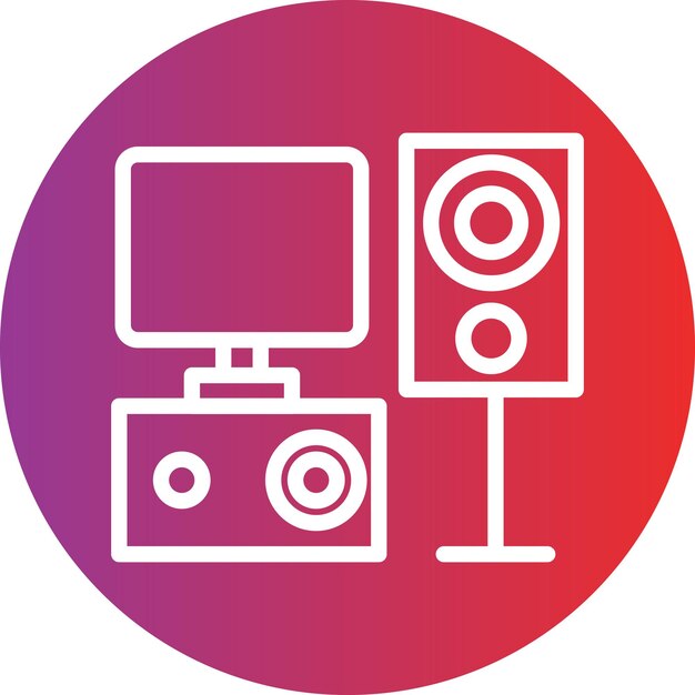 Vector vector design home theater icon style