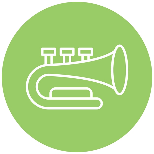 Vector Design Horn Trumpet Icon Style