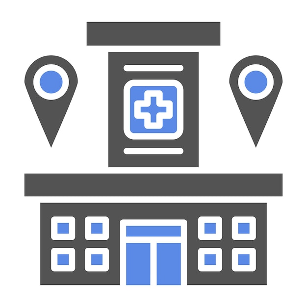 Vector vector design hospital location icon style