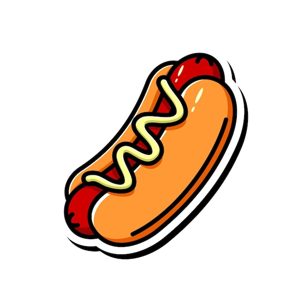 Vettore progettazione vettoriale di cibo per hot dog