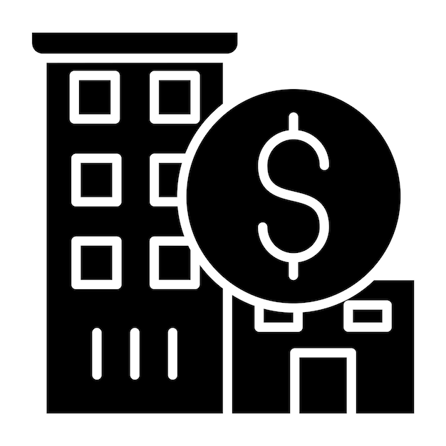 Vector Design Hotel Budgeting Icon Stijl