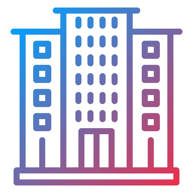 Vector Design Hotel Icon stijl