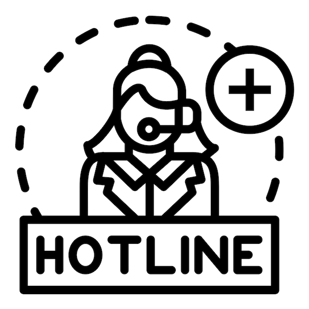 Vector vector design hotline aid icon style