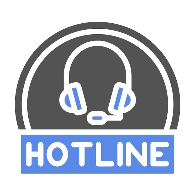 Vector vector design hotline icon style