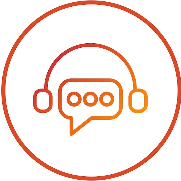 Vector Design Hotline Support Icon Stijl
