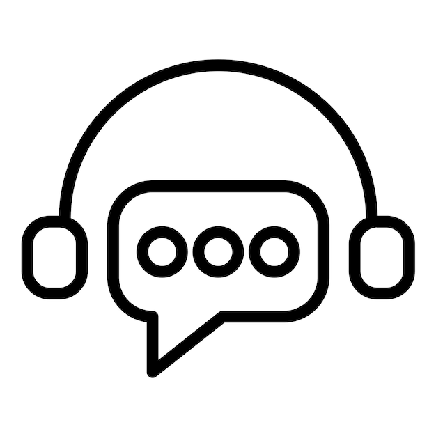 Vector Design Hotline Support Icon Stijl