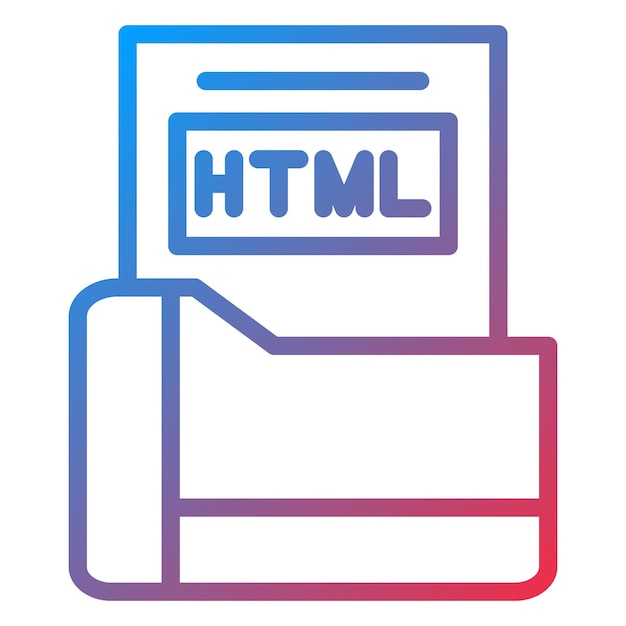 vector design html file icon style