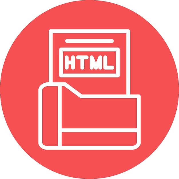 Stile di icona del file html di progettazione vettoriale