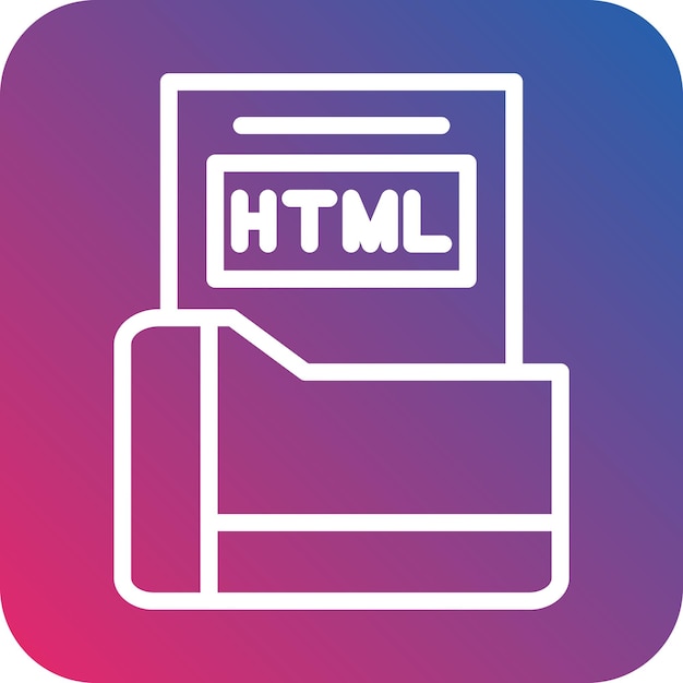 Vector Design Html File Icon Style