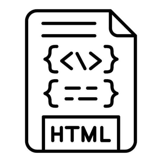 Vector Design HTML File Icon Style