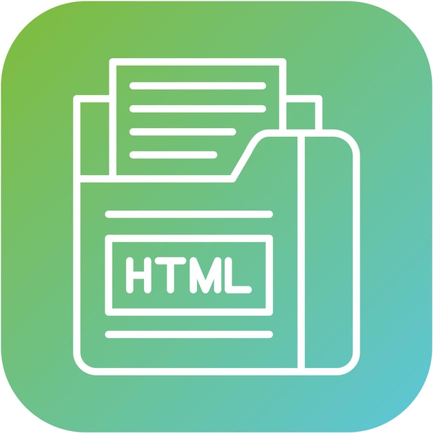 Vector Design Html File Icon Style