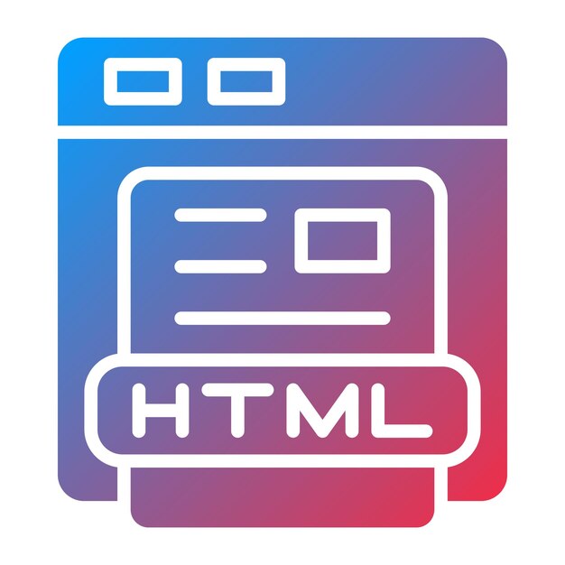 Vector vector design html icon style