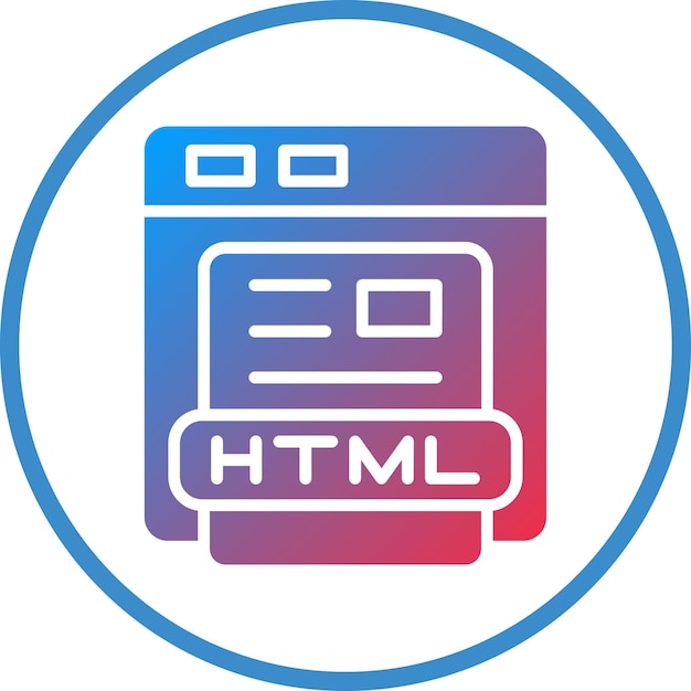 Vector vector design html icon style