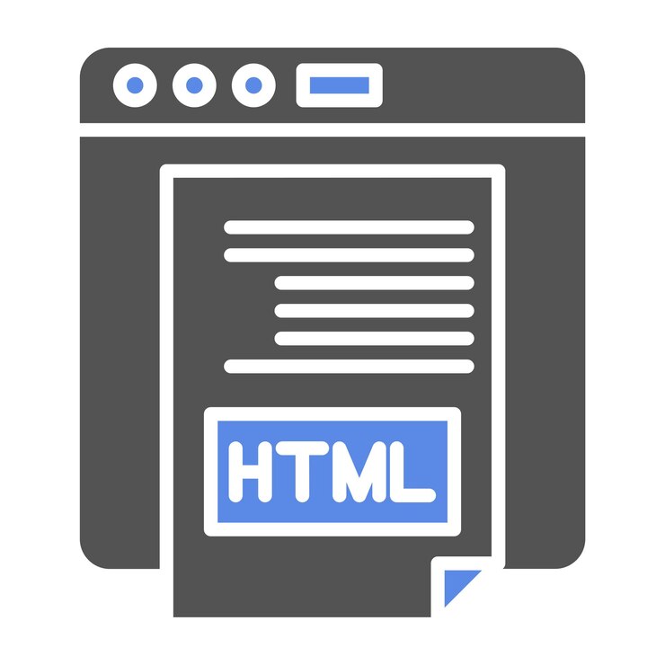 Vector vector design html icon style