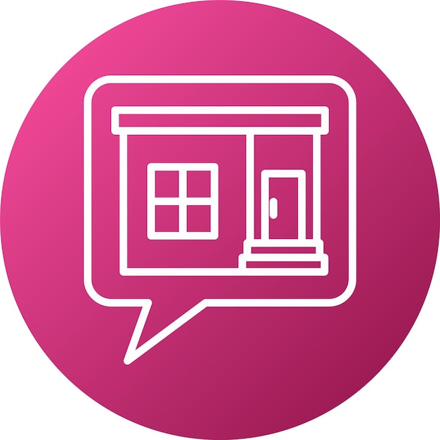 Vector Design Huis Chat Icon Stijl