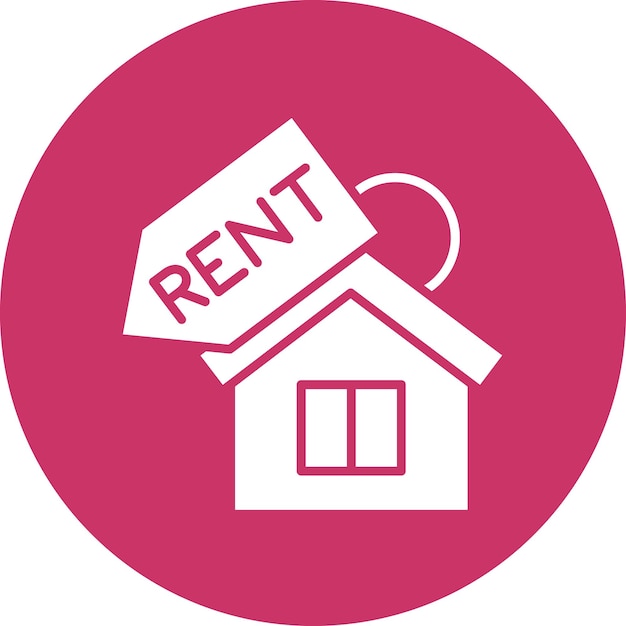 Vector Design Huis Rent Icon Stijl