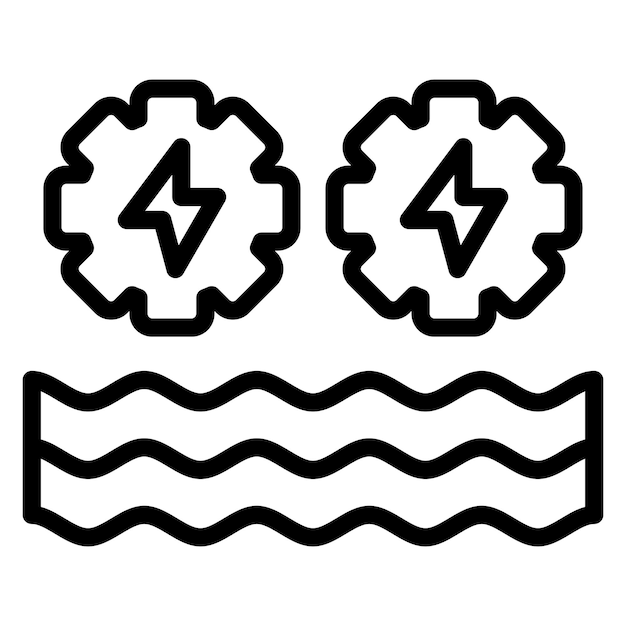 Vector design hydro power icon style