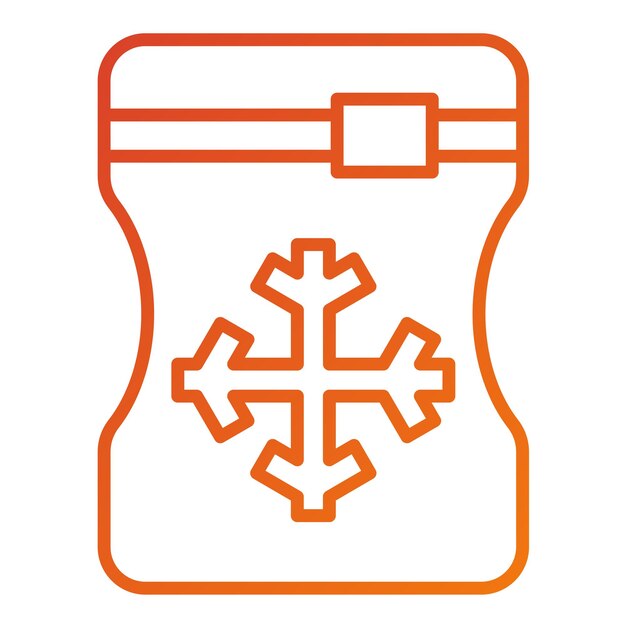 Vector Design Ice Bag Icon Style