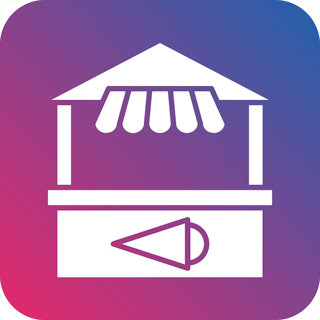 Vector design ice cream stall icon style