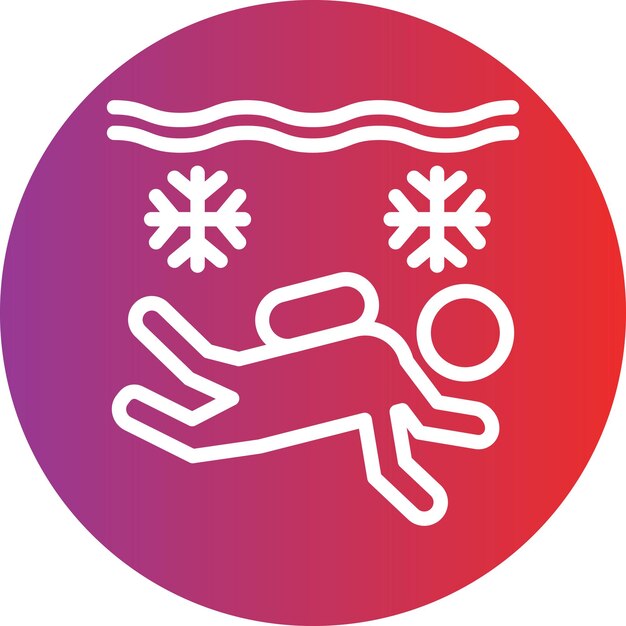 Vector vector design ice diving icon style