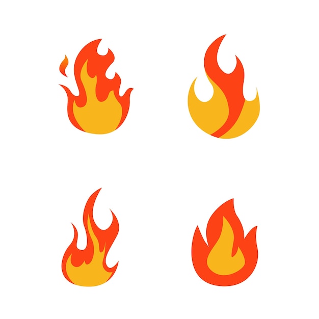 vector design icon set of symbool vorm fire