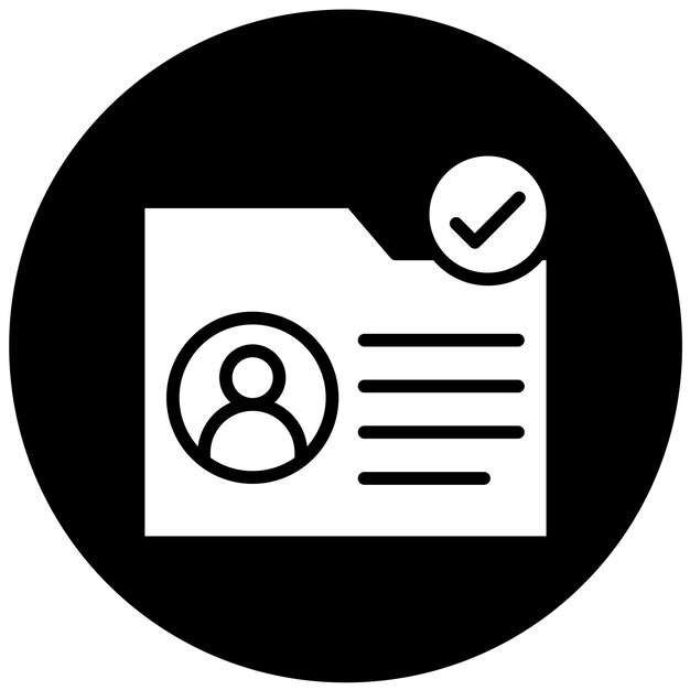 Vector Design Identity Verification Icon Style