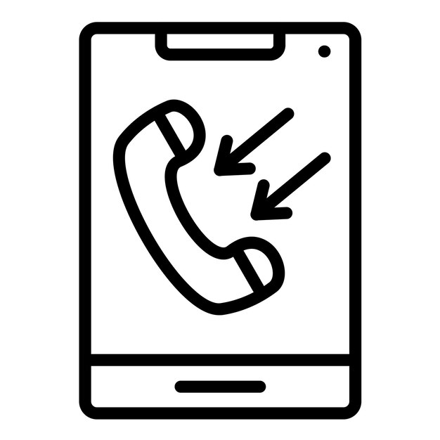 Vector vector design inbound calls icon style