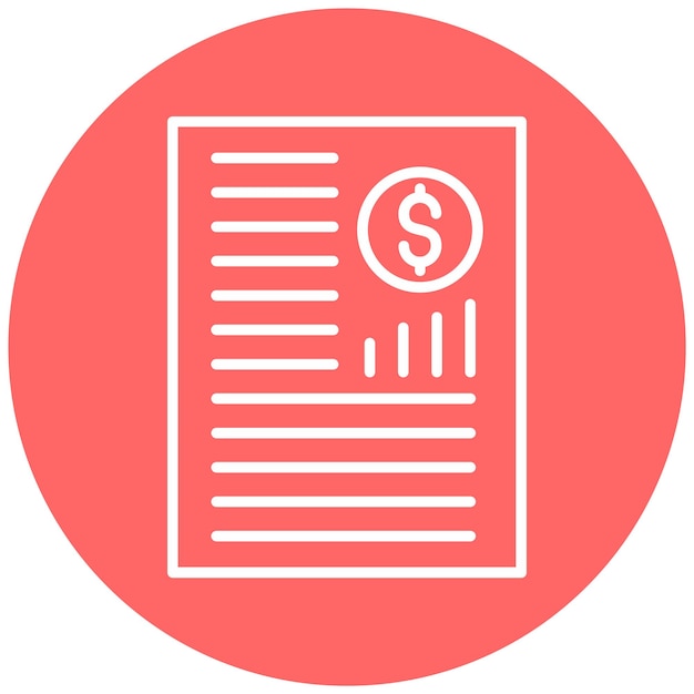 Vector Design Income Statement Icon Style