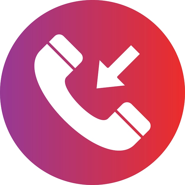 Vector Design Incoming Call Icon Style