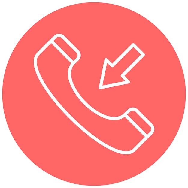 Vector Design Incoming Call Icon Style