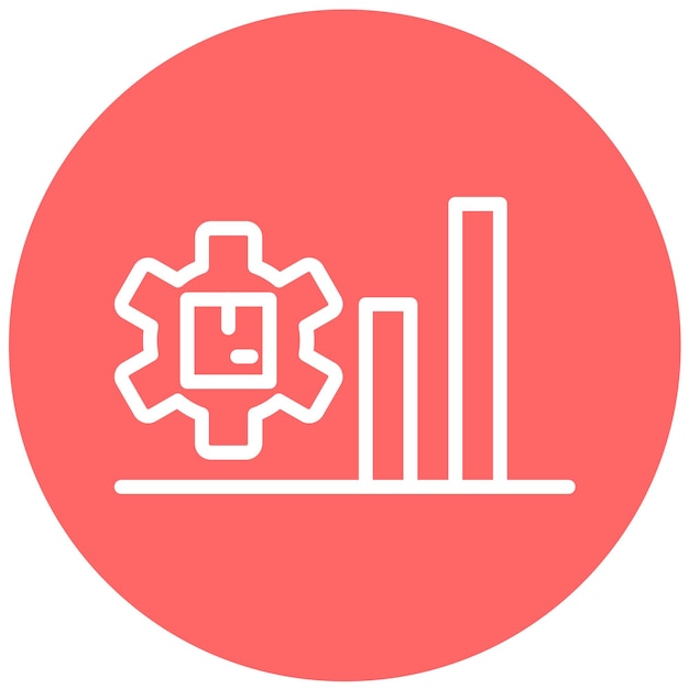 Vector vector design increased productivity icon style