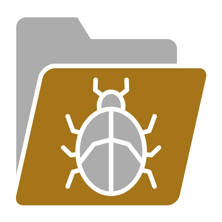 Vector vector design infected folder icon style