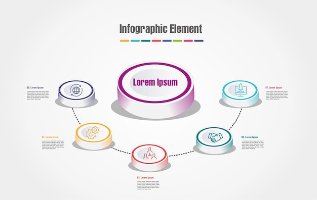 Вектор Инфографический элемент векторного дизайна