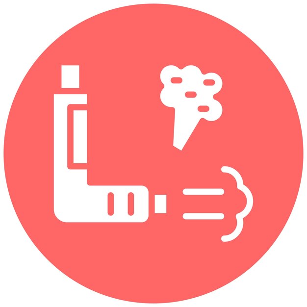 Vector Design Inhalatie Therapie Icon Stijl