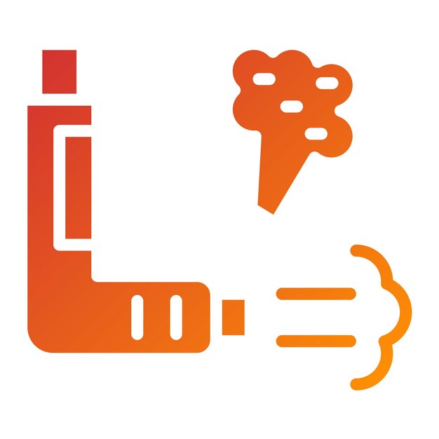 Vector Design Inhalatie Therapie Icon Stijl
