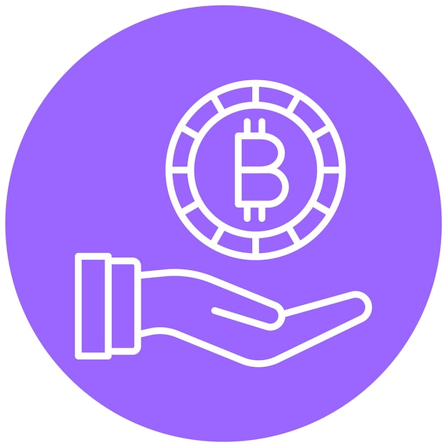 Vector vector design initial coin offering icon style