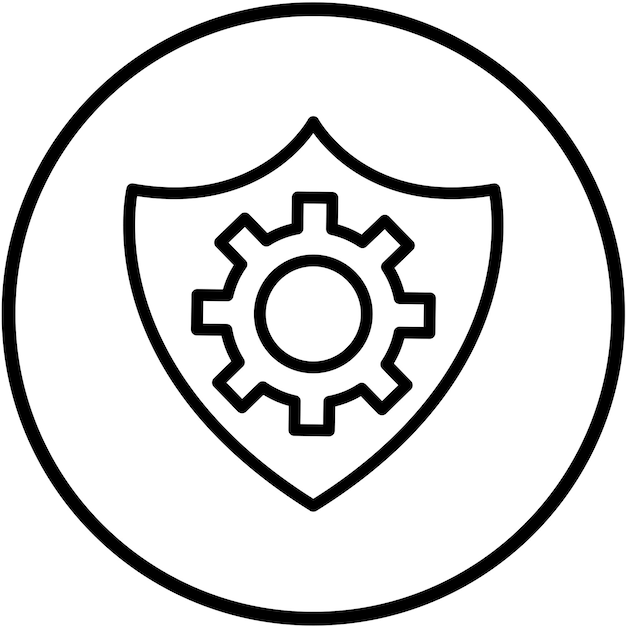 Векторный дизайн IO Shield Icon Style