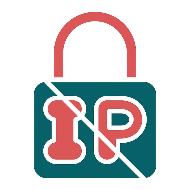 Vector vector design ip blocking icon style