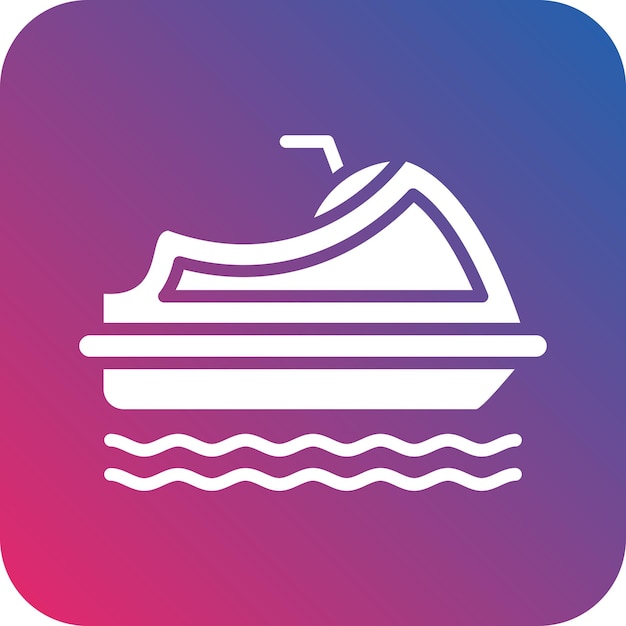 Vector Design Jet Ski Icon Style
