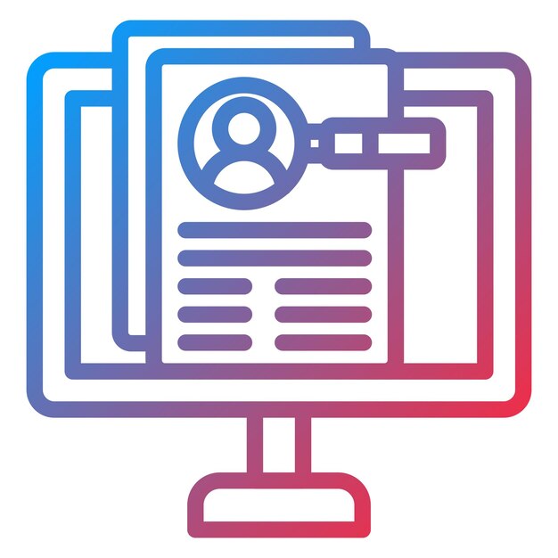 Vector Design Job search Icon Style