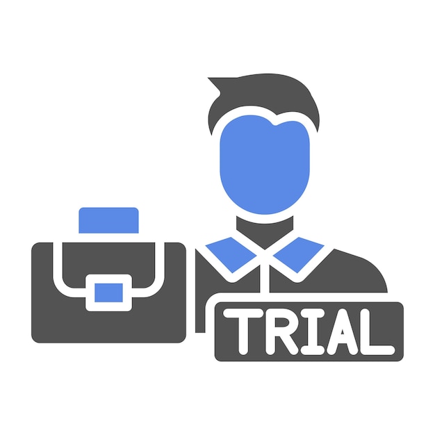 Vector Design Job Trial Icon Style