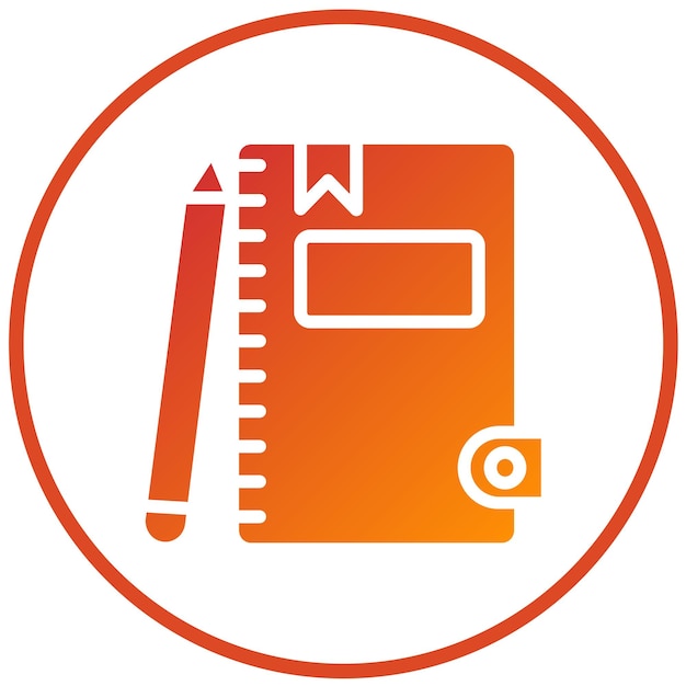 Vector Design Journal Icon Stijl