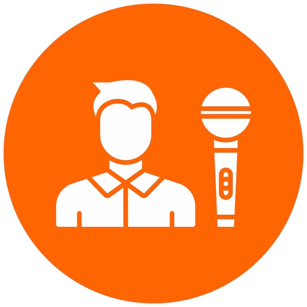 Vector vector design journalist male icon style