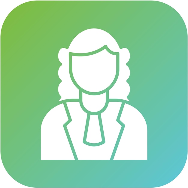 Vector Design Judge Vrouwelijke Icon Style