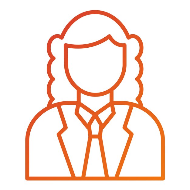 Vector Design Judge Vrouwelijke Icon Style