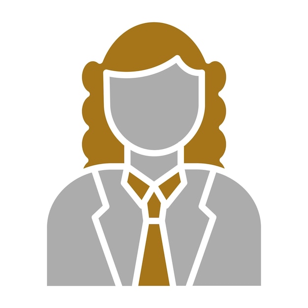 Vector Design Judge Vrouwelijke Icon Style