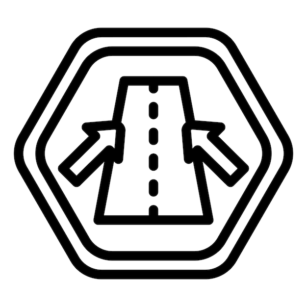 Векторный дизайн Keep In Lane Icon Style