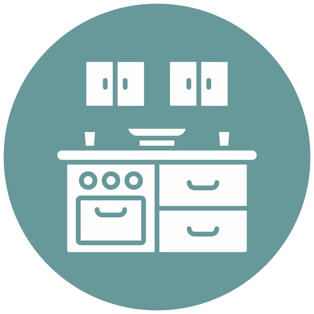 Vector Design Keuken Icon Stijl