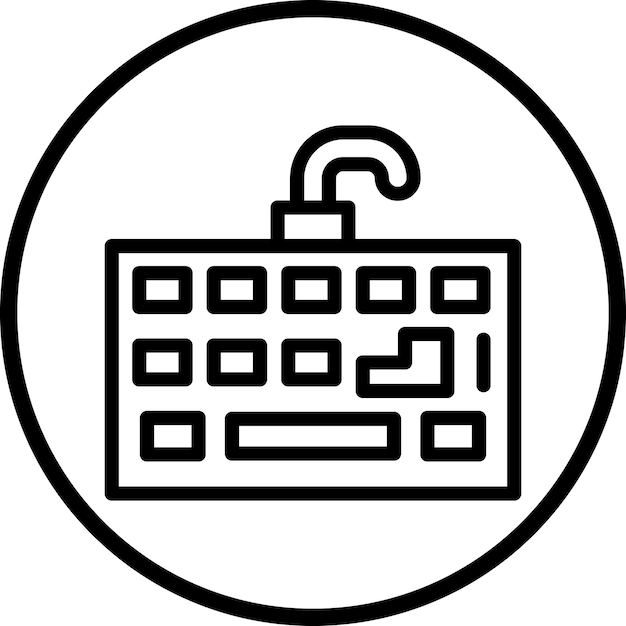 Векторный дизайн стиля иконки клавиатуры